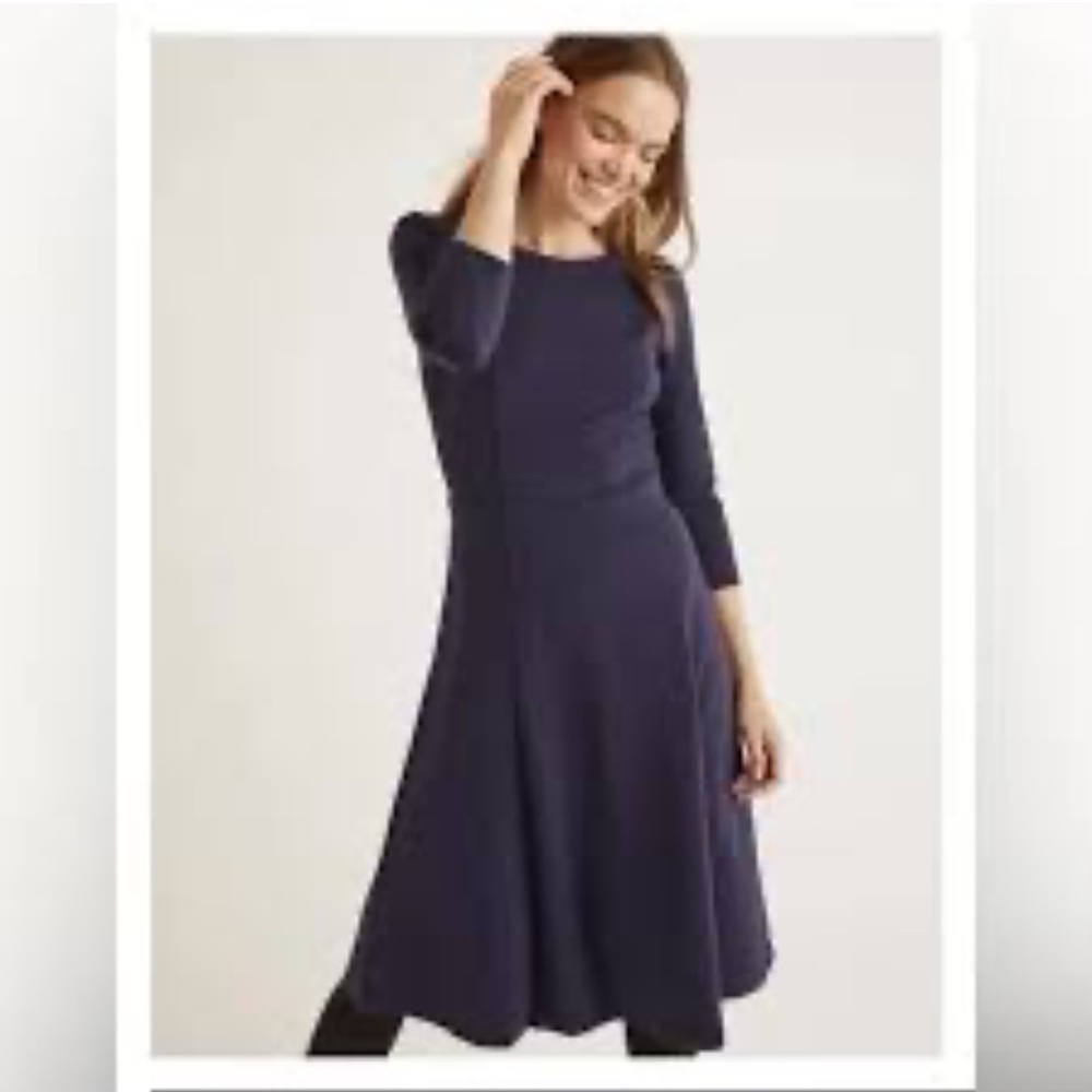 Anthropologie BODEN Navy Nancy Jersey Midi Dress